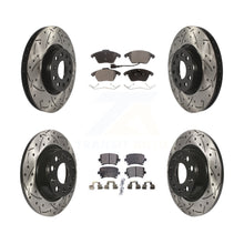 Charger l'image dans la galerie, Front Rear Drilled Slot Brake Rotor Ceramic Pad Kit For Volkswagen CC GTI Passat