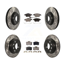 Charger l'image dans la galerie, Front Rear Drilled Slot Brake Rotors Ceramic Pad Kit For Volkswagen Jetta Beetle