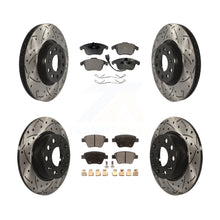 Load image into Gallery viewer, Front Rear Drilled Slot Disc Brake Rotor &amp; Ceramic Pad Kit For Volkswagen Passat