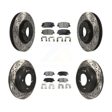 Charger l'image dans la galerie, Front Rear Drill Slot Brake Rotor Ceramic Pad Kit For Hyundai Veloster Kia Forte