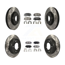 Charger l'image dans la galerie, Front Rear Coat Drill Slot Disc Brake Rotor Ceramic Pad Kit For Hyundai Veloster