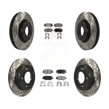 Load image into Gallery viewer, [Front+Rear] 2017 Kia Forte Koup SX Performance Drilled &amp; Slotted Brake Rotor &amp; Ceramic Pads Kit For Max Braking