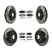 Charger l'image dans la galerie, Front Rear Drill Slot Brake Rotors Ceramic Pad Kit For Lexus IS250 Base with RWD