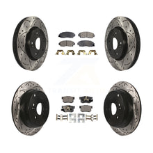 Charger l'image dans la galerie, Front Rear Drill Slot Disc Brake Rotors Ceramic Pad Kit For Honda CR-V Acura RDX