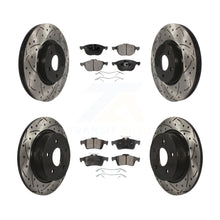 Charger l'image dans la galerie, Front Rear Drill Slot Disc Brake Rotors Ceramic Pad Kit For Ford Transit Connect