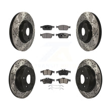 Charger l'image dans la galerie, Front Rear Drilled Slot Disc Brake Rotor Ceramic Pad Kit For Ford Escape Transit