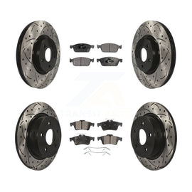 Front Rear Drilled Slot Disc Brake Rotor Ceramic Pad Kit For Ford Escape Transit