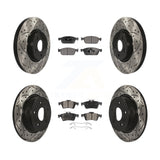 Front Rear Drilled Slot Disc Brake Rotor Ceramic Pad Kit For Ford Escape Transit