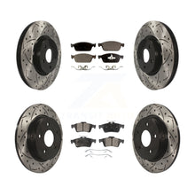Charger l'image dans la galerie, Front Rear Coated Drill Slot Disc Brake Rotors Ceramic Pad Kit For Ford Focus ST