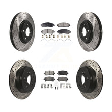 Charger l'image dans la galerie, Front Rear Drill Slot Brake Rotors Ceramic Pad Kit For Honda Pilot Acura MDX ZDX