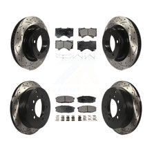 Load image into Gallery viewer, Front Rear Drill Slot Brake Rotor Ceramic Pad Kit For Toyota Tundra Sequoia Land