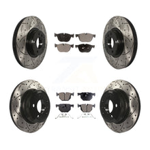 Charger l'image dans la galerie, Front Rear Coated Drilled Slotted Disc Brake Rotor Ceramic Pad Kit For BMW X5 X6