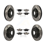 Front Rear Drilled Slot Disc Brake Rotor & Ceramic Pad Kit For Ford Escape C-Max