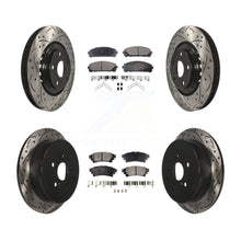 Charger l'image dans la galerie, Front Rear Drilled Slot Brake Rotor Ceramic Pad Kit For Toyota Highlander Sienna
