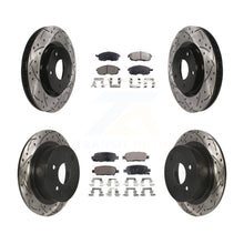 Load image into Gallery viewer, [Front+Rear] 07-12 Nissan Sentra SE-R Performance Drilled &amp; Slotted Brake Rotor &amp; Ceramic Pads Kit For Max Braking