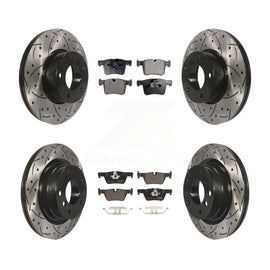 Front Rear Drilled Slot Brake Rotors Ceramic Pad Kit For BMW 328i 320i 428i 228i
