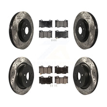 Charger l'image dans la galerie, Front Rear Drilled Slot Brake Rotor Ceramic Pad Kit For INFINITI Q50 M37 Q60 Q70