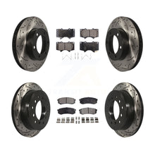Load image into Gallery viewer, [Front+Rear] 10-14 Toyota FJ Cruiser Performance Drilled &amp; Slotted Brake Rotor &amp; Ceramic Pads Kit For Max Braking