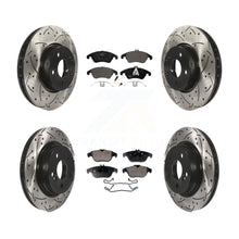 Charger l'image dans la galerie, Front Rear Drilled Slot Brake Rotors Ceramic Pad Kit For Mercedes-Benz E350 C300