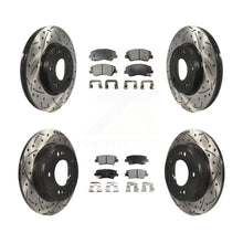 Charger l'image dans la galerie, Front Rear Drill Slot Brake Rotors Ceramic Pad Kit For Hyundai Elantra Kia Forte