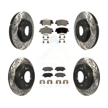 Charger l'image dans la galerie, Front Rear Drill Slot Brake Rotor Ceramic Pad Kit For 17-20 Hyundai Elantra 2.0L