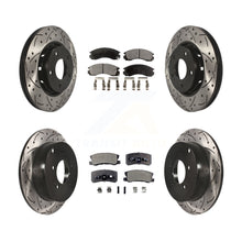 Charger l'image dans la galerie, Front Rear Drilled Slot Disc Brake Rotor &amp; Ceramic Pad Kit For Mitsubishi Lancer