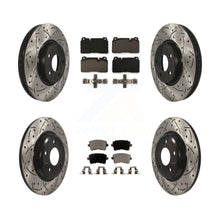 Load image into Gallery viewer, Front Rear Coated Drilled Slotted Disc Brake Rotor &amp; Ceramic Pad Kit For Audi Q5