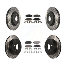 Charger l'image dans la galerie, Front Rear Drilled Slot Brake Rotor Ceramic Pad Kit For Nissan Pathfinder Murano