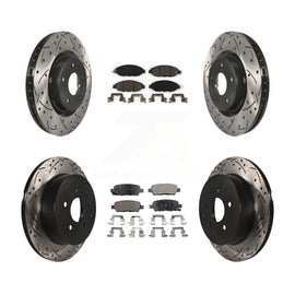 Front Rear Drilled Slot Brake Rotor Ceramic Pad Kit For Nissan Pathfinder Murano