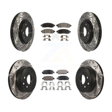 Load image into Gallery viewer, Front Rear Coated Drilled Slot Disc Brake Rotors Ceramic Pad Kit For Nissan LEAF