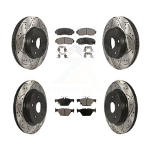 Charger l'image dans la galerie, [Front+Rear] 16-19 Subaru Legacy 2.5L Performance Drilled &amp; Slotted Brake Rotor &amp; Ceramic Pads Kit For Max Braking