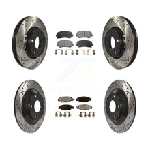 Load image into Gallery viewer, Front Rear Coated Drilled Slot Disc Brake Rotor &amp; Ceramic Pad Kit For Mazda CX-5