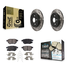 Load image into Gallery viewer, Rear Drill Slot Brake Rotor Ceramic Pad Kit For Toyota Corolla Prius Matrix Vibe