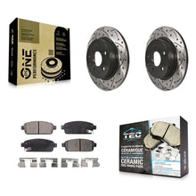 Load image into Gallery viewer, Rear Drill Slot Brake Rotor Ceramic Pad Kit For Chevrolet Cruze Sonic Buick Trax