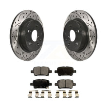 Load image into Gallery viewer, Rear Coated Drilled Slotted Disc Brake Rotor Ceramic Pad Kit For Chevrolet Cruze