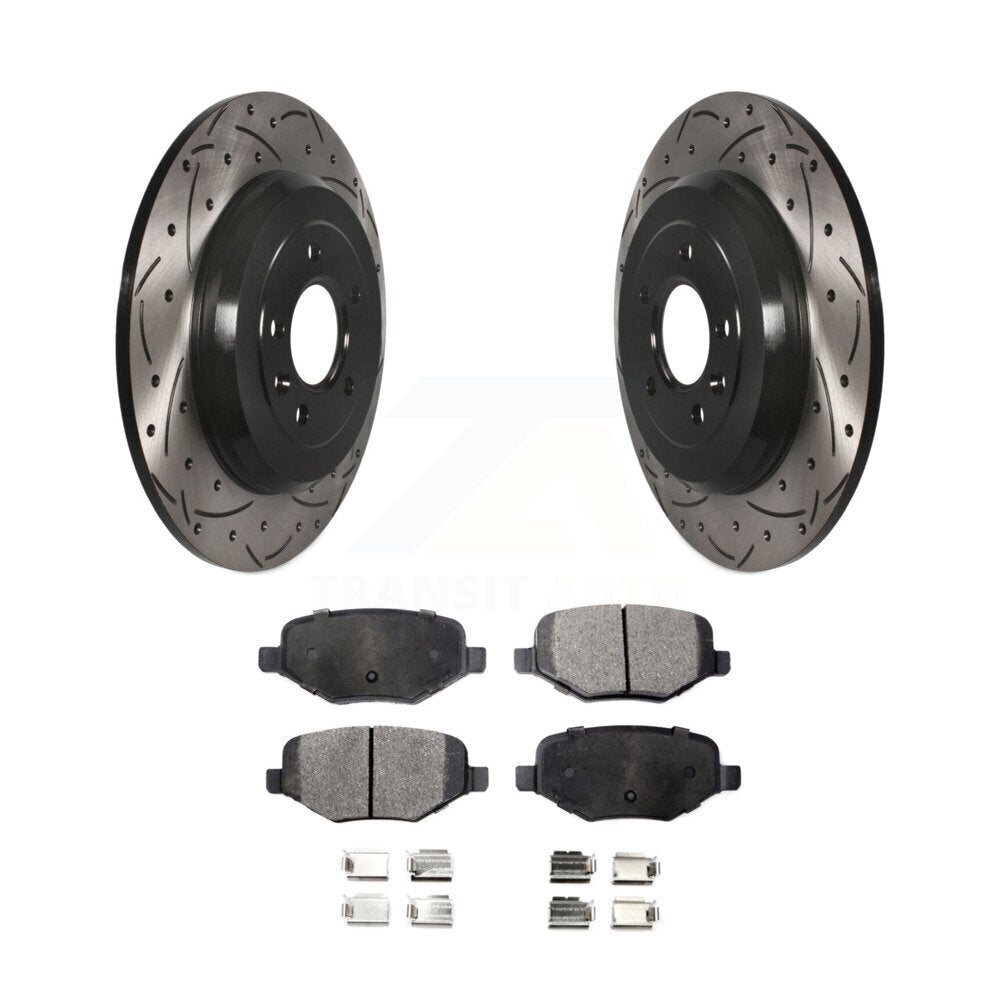 Kit de plaquettes en céramique pour Rotor de frein à fente arrière, pour Ford Explorer Edge Taurus Flex 