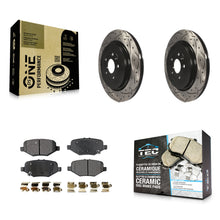 Load image into Gallery viewer, Rear Drill Slot Brake Rotor Ceramic Pad Kit For Ford Explorer Taurus Flex Police