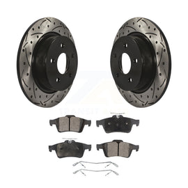 Kit de plaquettes en céramique pour Rotor de frein à disque, fente de perçage arrière, pour Ford Escape Transit Connect 