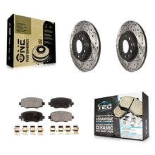 Charger l'image dans la galerie, Rear Drill Slot Disc Brake Rotors Ceramic Pad Kit For Jeep Cherokee Chrysler 200