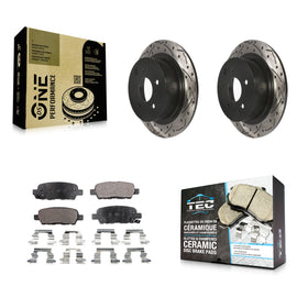 Rear Drill Slot Brake Rotor Ceramic Pad Kit For Nissan Altima Sentra Maxima Juke