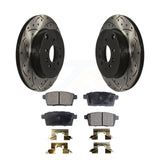 [Rear] 2007-2015 Mazda CX-9 Performance Drilled & Slotted Brake Rotor & Ceramic Pads Kit For Max Braking