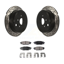 Rear Drill Slot Brake Rotors Ceramic Pad Kit For Subaru Outback Impreza Forester