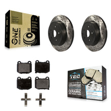 Charger l'image dans la galerie, Rear Coat Drill Slot Disc Brake Rotor Ceramic Pad Kit For Subaru Impreza WRX STI