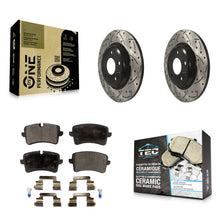 Load image into Gallery viewer, Rear Coated Drilled Slot Disc Brake Rotor Ceramic Pad Kit For Audi A7 Quattro A6
