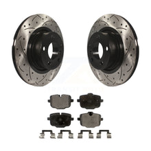 Load image into Gallery viewer, Rear Coat Drill Slot Disc Brake Rotor Ceramic Pad Kit For 2012 BMW X3 From 10 11