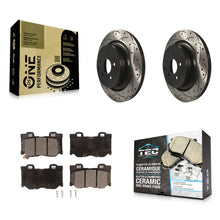 Charger l'image dans la galerie, Rear Drilled Slot Brake Rotors Ceramic Pad Kit For INFINITI Q50 M37 Q60 Q70 Q70L