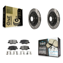 Load image into Gallery viewer, Rear Drill Slot Brake Rotors Ceramic Pad Kit For Mitsubishi Outlander Sport PHEV