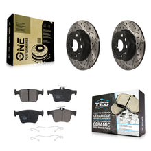Load image into Gallery viewer, Rear Drill Slot Disc Brake Rotors Ceramic Pad Kit For Audi A3 Quattro Volkswagen