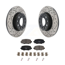 Load image into Gallery viewer, Rear Drilled Slot Disc Brake Rotor &amp; Ceramic Pad Kit For Jeep Renegade Fiat 500X