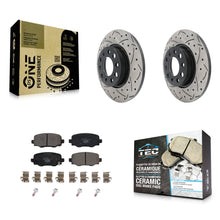 Load image into Gallery viewer, Rear Drilled Slot Disc Brake Rotor &amp; Ceramic Pad Kit For Jeep Renegade Fiat 500X